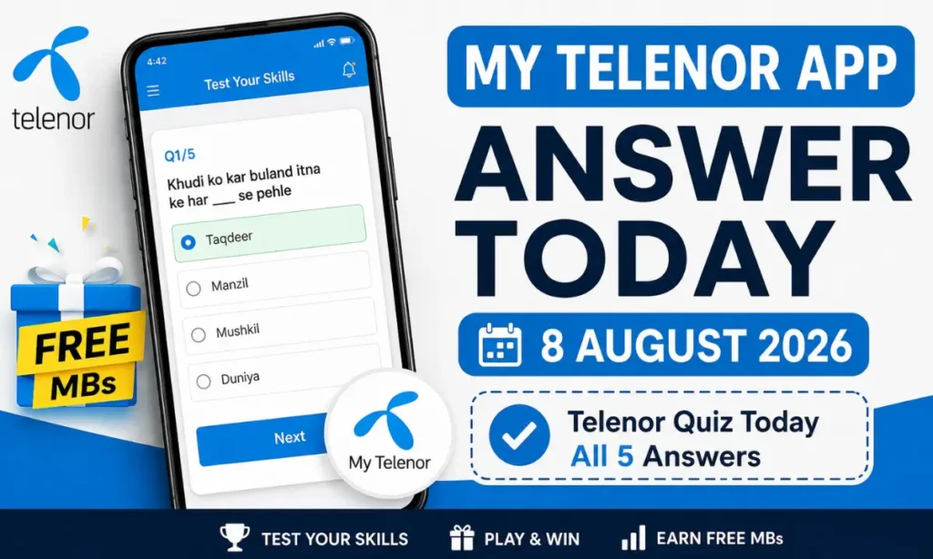 My Telenor App Answer Today